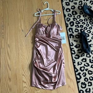 Brand new with tags pink silk dress!